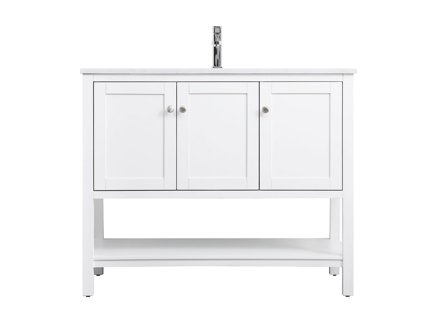 Elegant Lighting SIngle Bathroom Vanity from the Heath collection in White finish