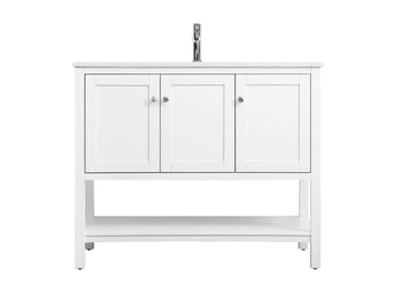 Elegant Lighting SIngle Bathroom Vanity from the Heath collection in White finish