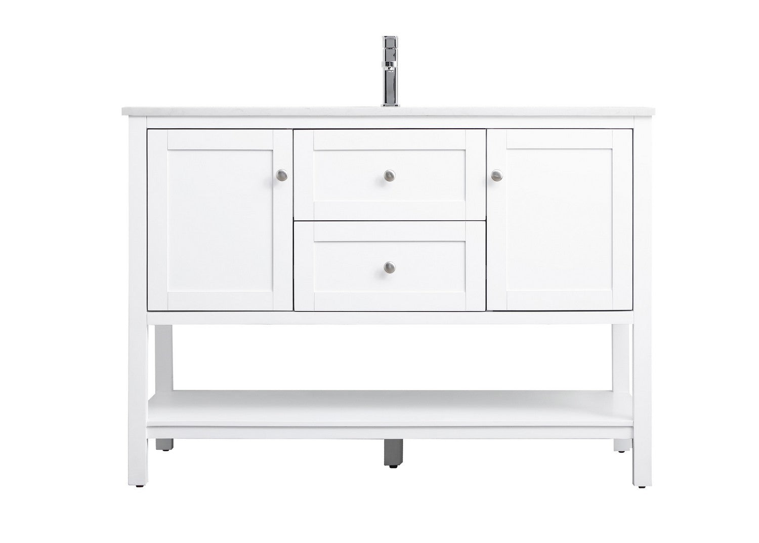 Elegant Lighting SIngle Bathroom Vanity from the Heath collection in White finish