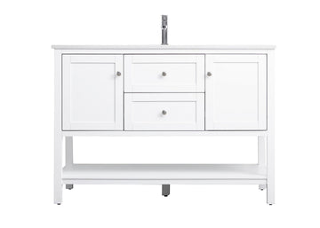 Elegant Lighting SIngle Bathroom Vanity from the Heath collection in White finish