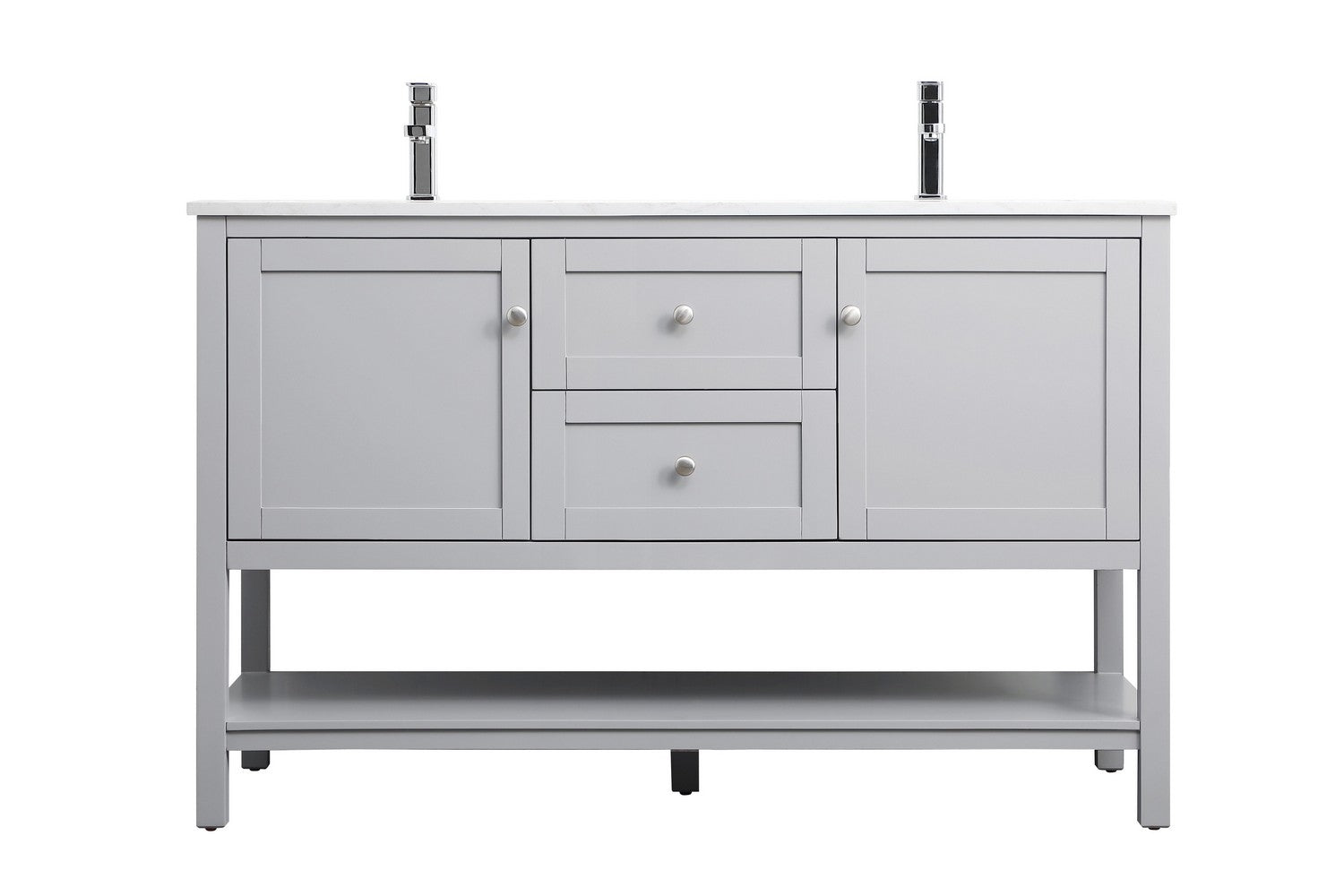 Elegant Lighting Double Bathroom Vanity from the Heath collection in Grey finish