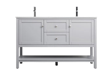Elegant Lighting Double Bathroom Vanity from the Heath collection in Grey finish