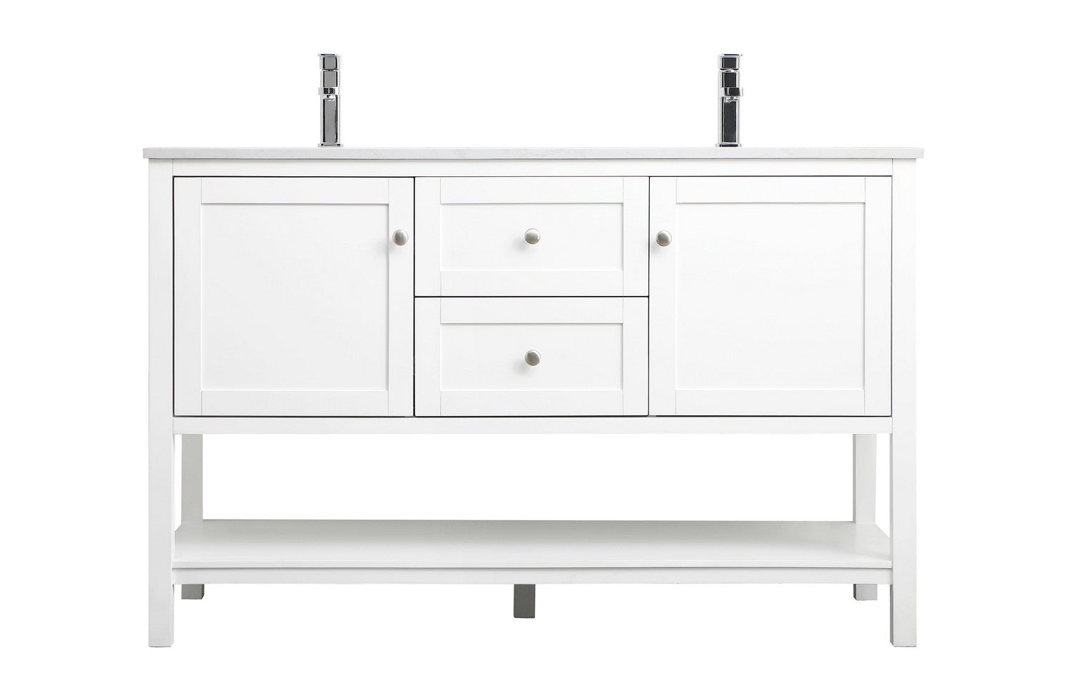 Elegant Lighting Double Bathroom Vanity from the Heath collection in White finish