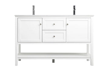 Elegant Lighting Double Bathroom Vanity from the Heath collection in White finish