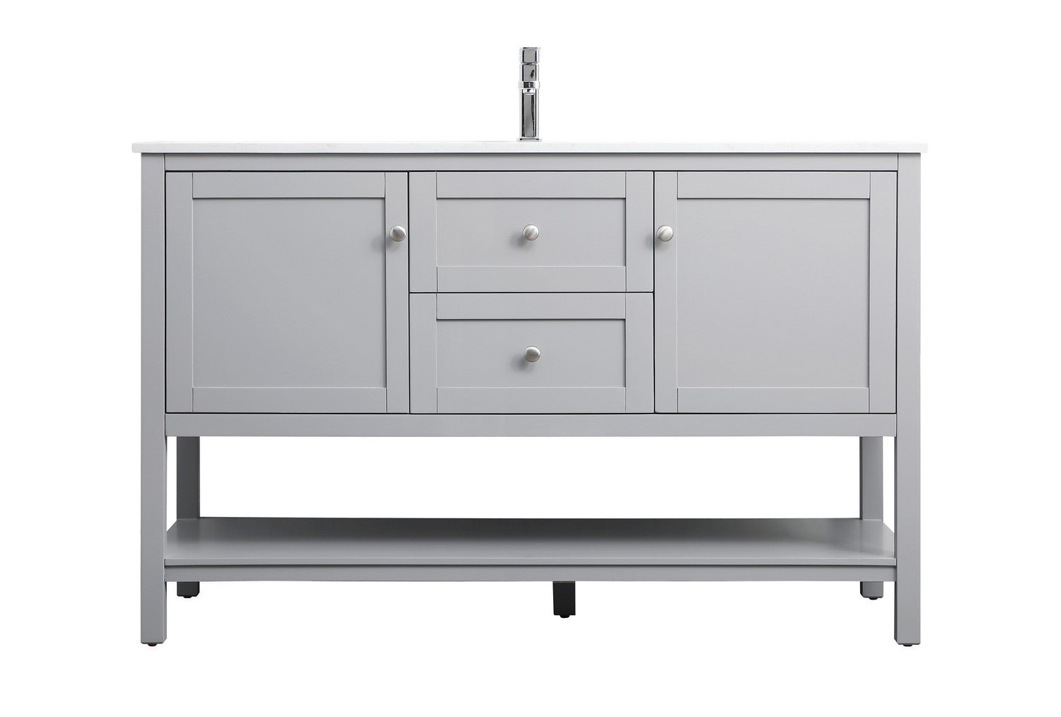 Elegant Lighting SIngle Bathroom Vanity from the Heath collection in Grey finish