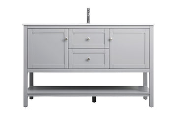 Elegant Lighting SIngle Bathroom Vanity from the Heath collection in Grey finish