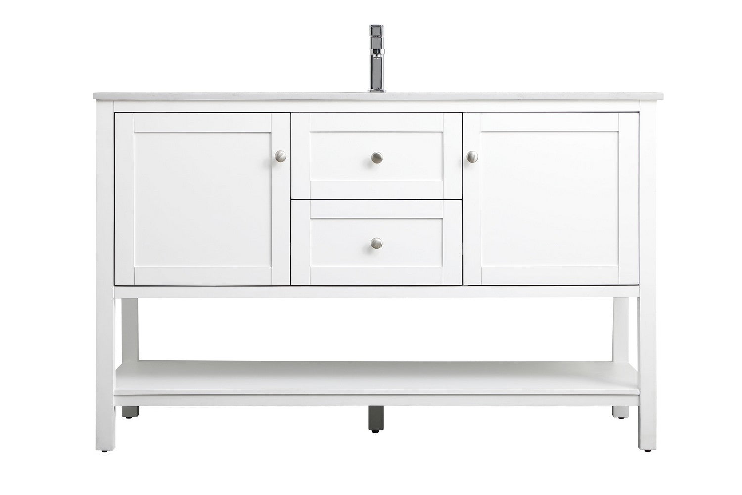 Elegant Lighting SIngle Bathroom Vanity from the Heath collection in White finish