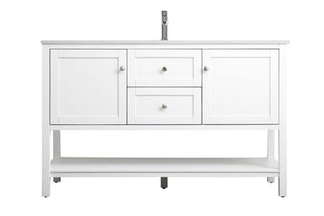 Elegant Lighting SIngle Bathroom Vanity from the Heath collection in White finish