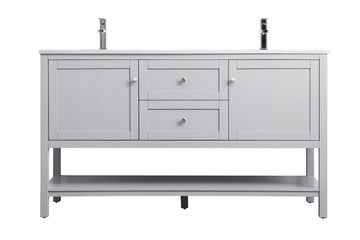 Elegant Lighting Double Bathroom Vanity from the Heath collection in Grey finish
