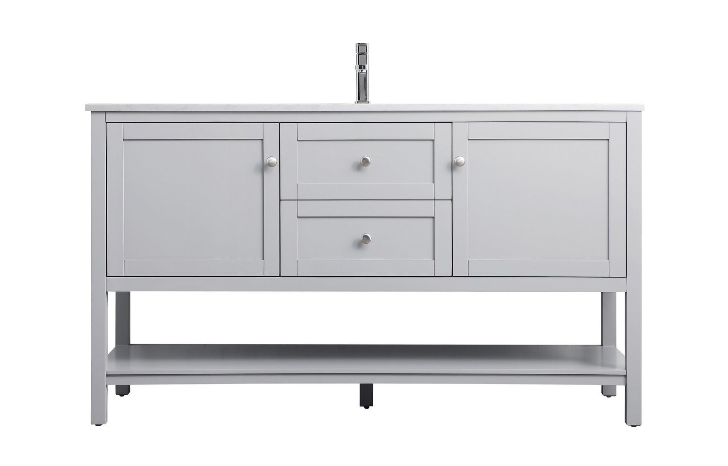 Elegant Lighting SIngle Bathroom Vanity from the Heath collection in Grey finish