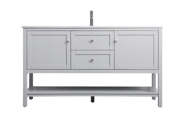 Elegant Lighting SIngle Bathroom Vanity from the Heath collection in Grey finish