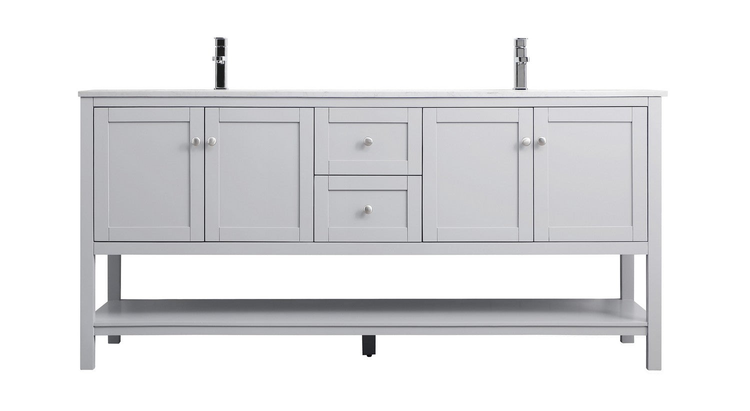Elegant Lighting Double Bathroom Vanity from the Heath collection in Grey finish