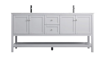 Elegant Lighting Double Bathroom Vanity from the Heath collection in Grey finish
