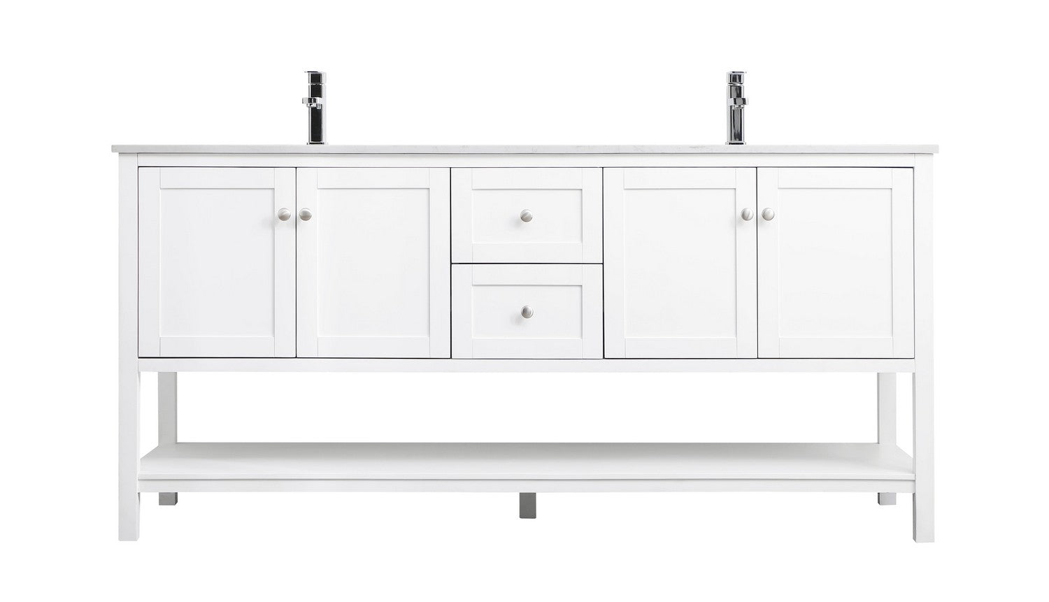 Elegant Lighting Double Bathroom Vanity from the Heath collection in White finish