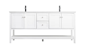 Elegant Lighting Double Bathroom Vanity from the Heath collection in White finish