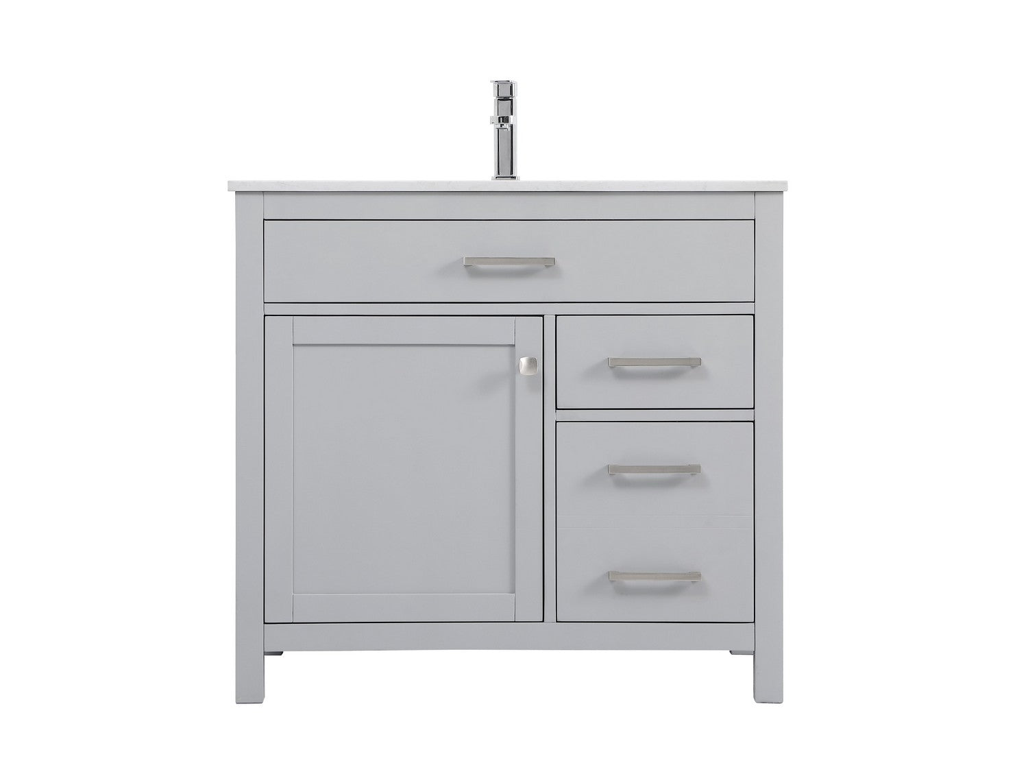 Elegant Lighting SIngle Bathroom Vanity from the Lewis collection in Grey finish