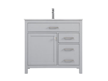 Elegant Lighting SIngle Bathroom Vanity from the Lewis collection in Grey finish
