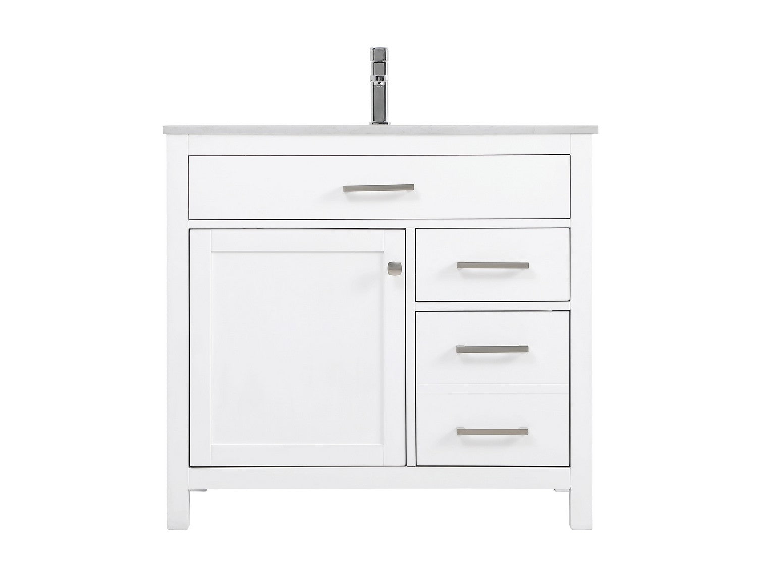 Elegant Lighting SIngle Bathroom Vanity from the Lewis collection in White finish