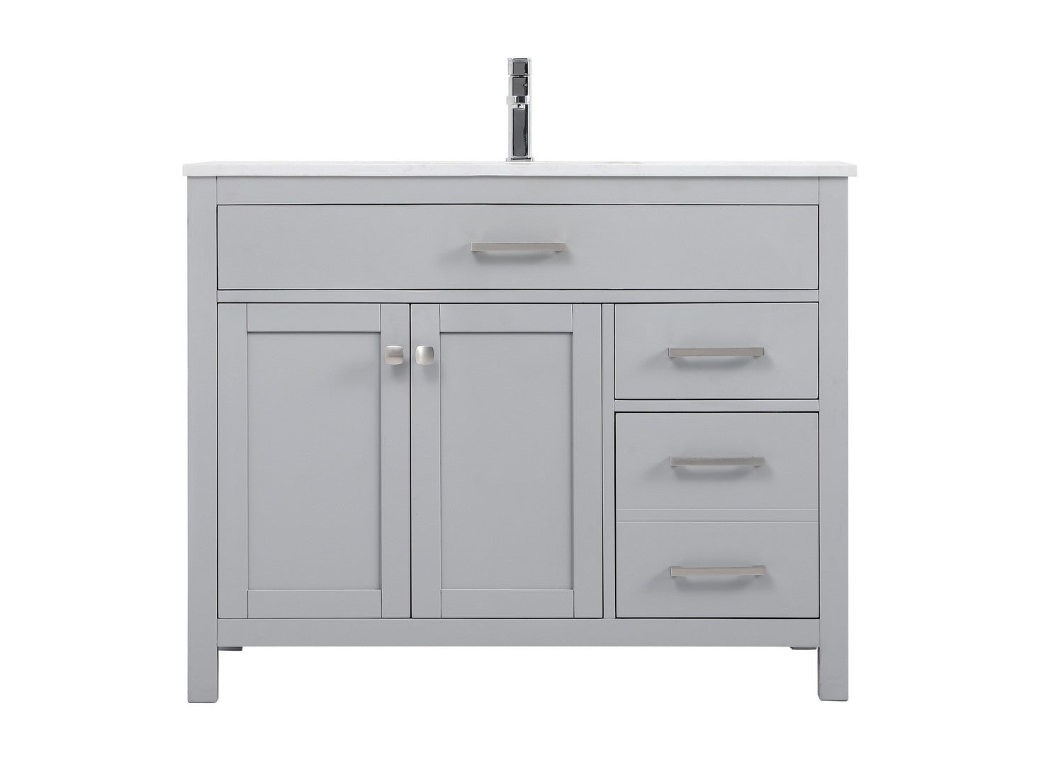 Elegant Lighting SIngle Bathroom Vanity from the Lewis collection in Grey finish
