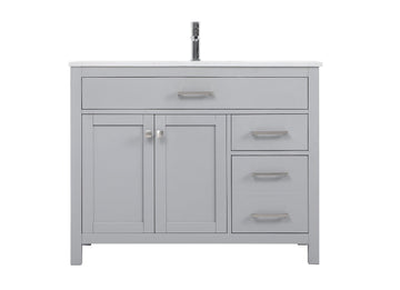 Elegant Lighting SIngle Bathroom Vanity from the Lewis collection in Grey finish