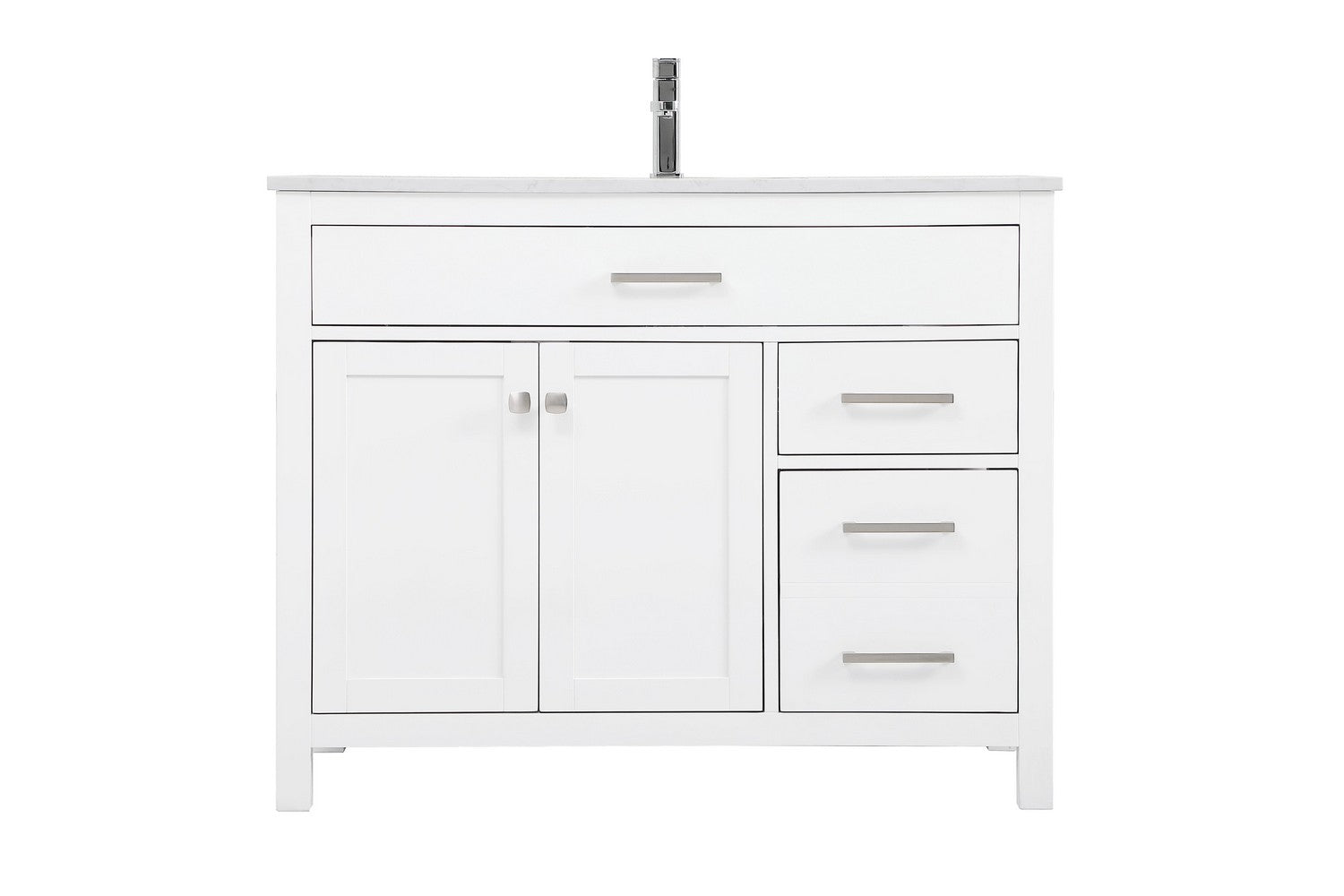 Elegant Lighting SIngle Bathroom Vanity from the Lewis collection in White finish