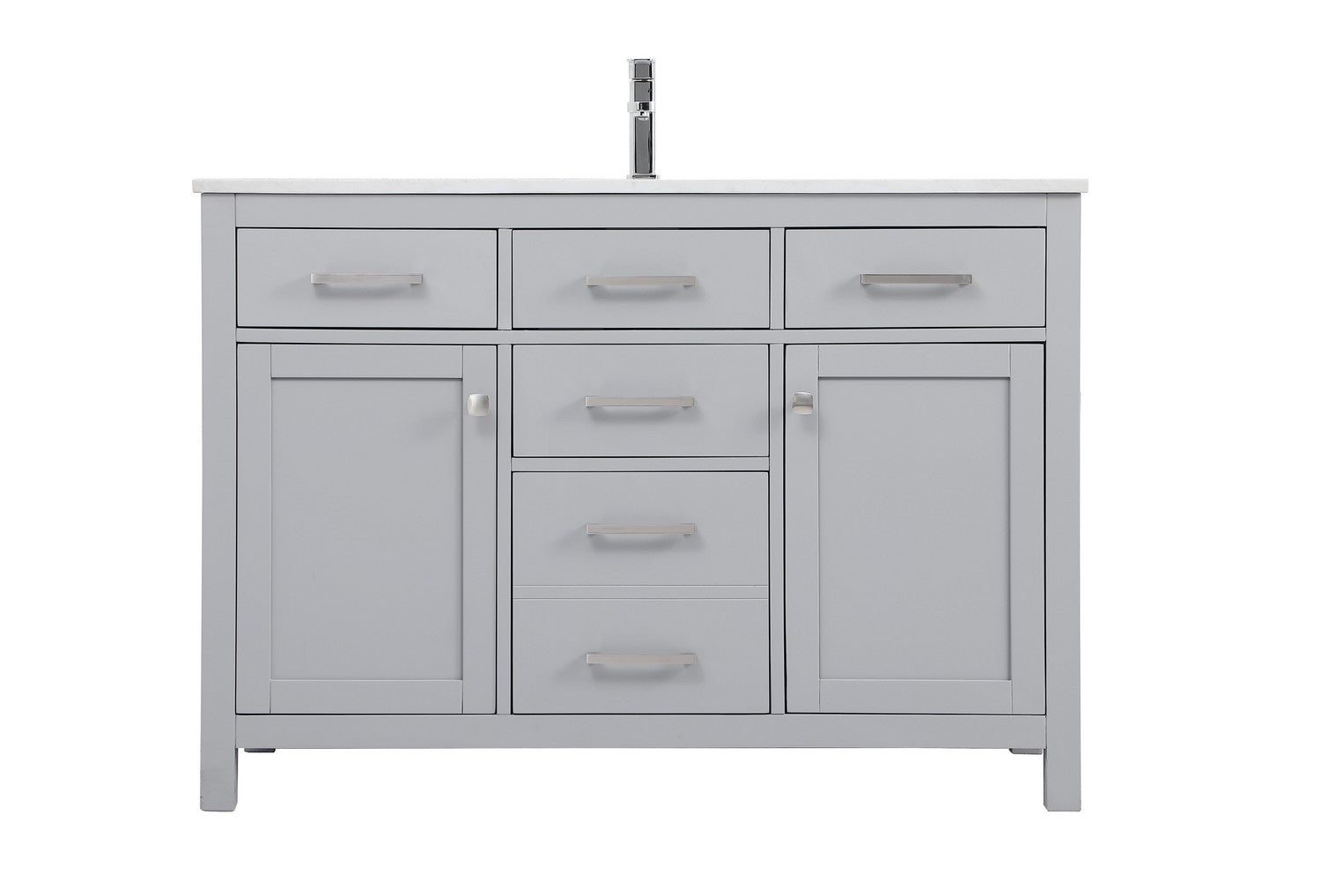 Elegant Lighting SIngle Bathroom Vanity from the Lewis collection in Grey finish