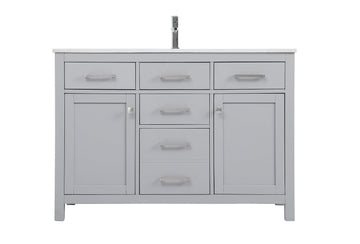 Elegant Lighting SIngle Bathroom Vanity from the Lewis collection in Grey finish
