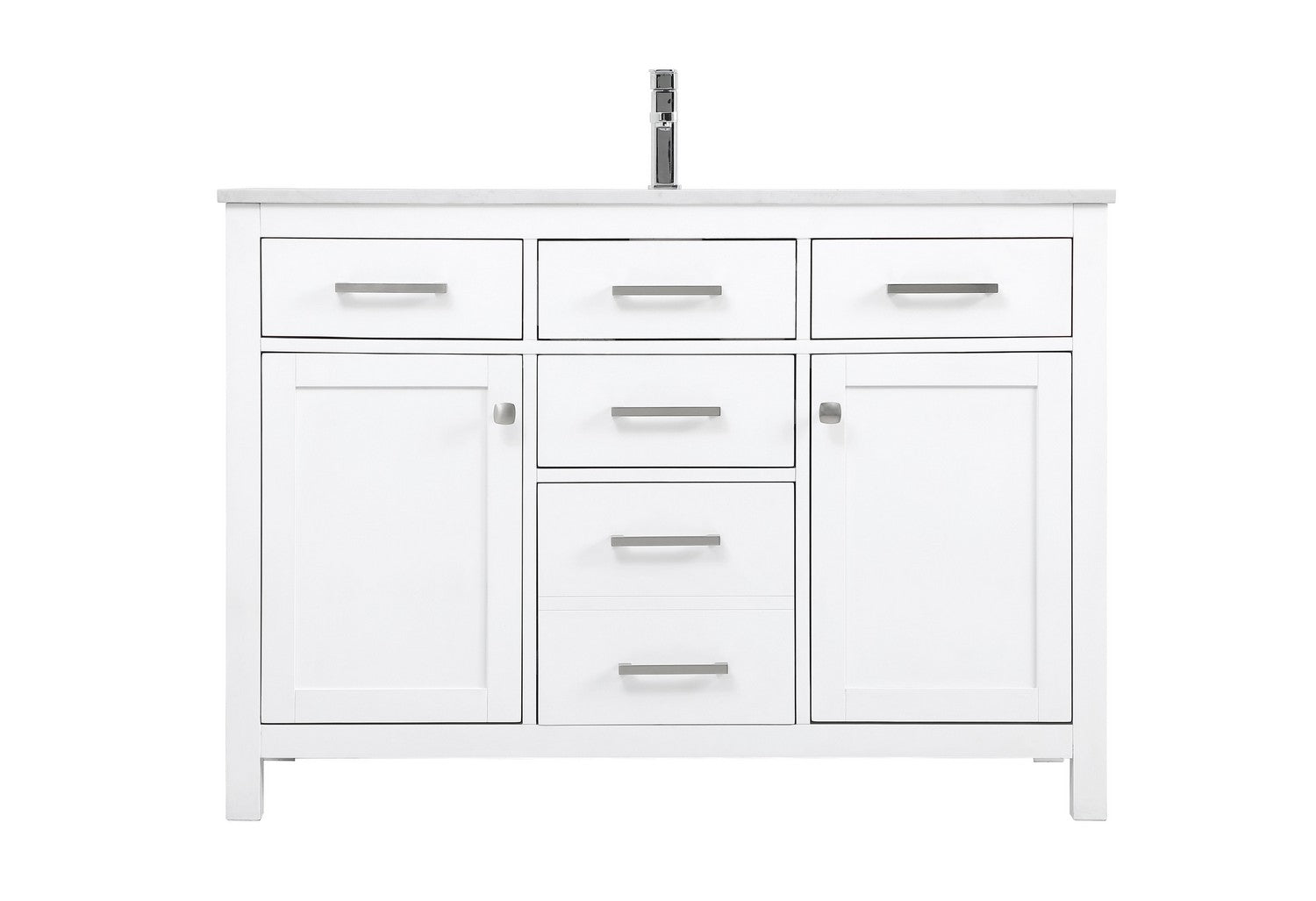 Elegant Lighting SIngle Bathroom Vanity from the Lewis collection in White finish