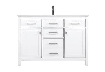 Elegant Lighting SIngle Bathroom Vanity from the Lewis collection in White finish