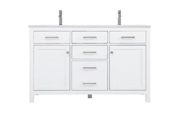Elegant Lighting Double Bathroom Vanity from the Lewis collection in White finish