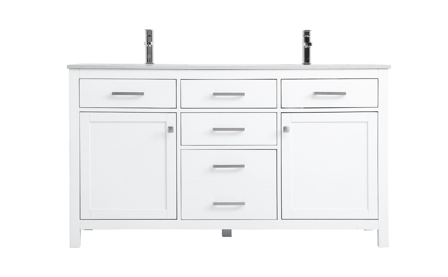 Elegant Lighting Double Bathroom Vanity from the Lewis collection in White finish