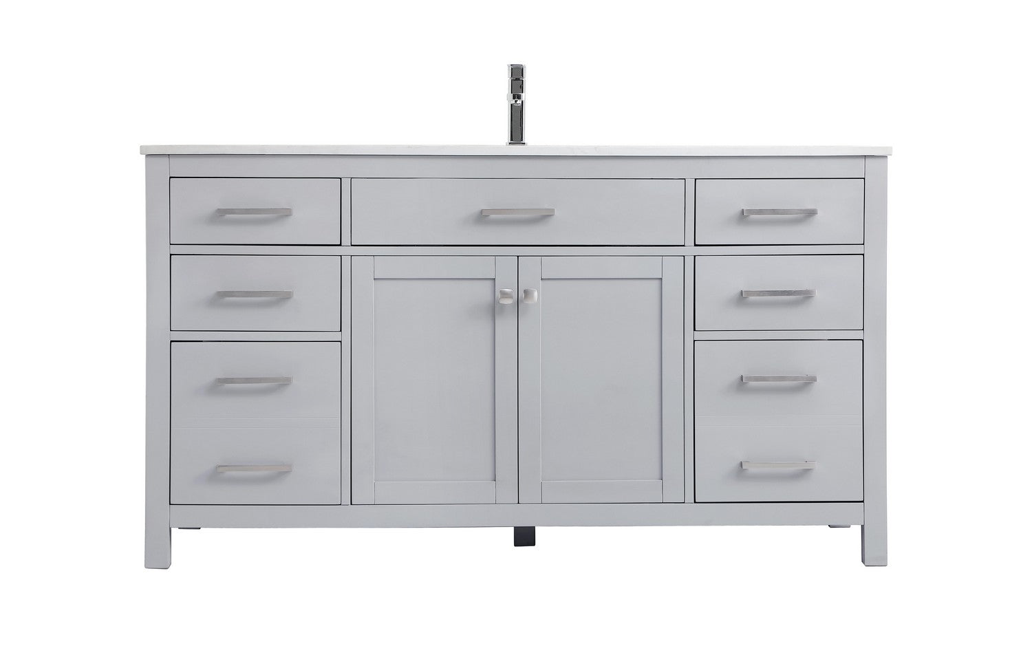 Elegant Lighting SIngle Bathroom Vanity from the Lewis collection in Grey finish