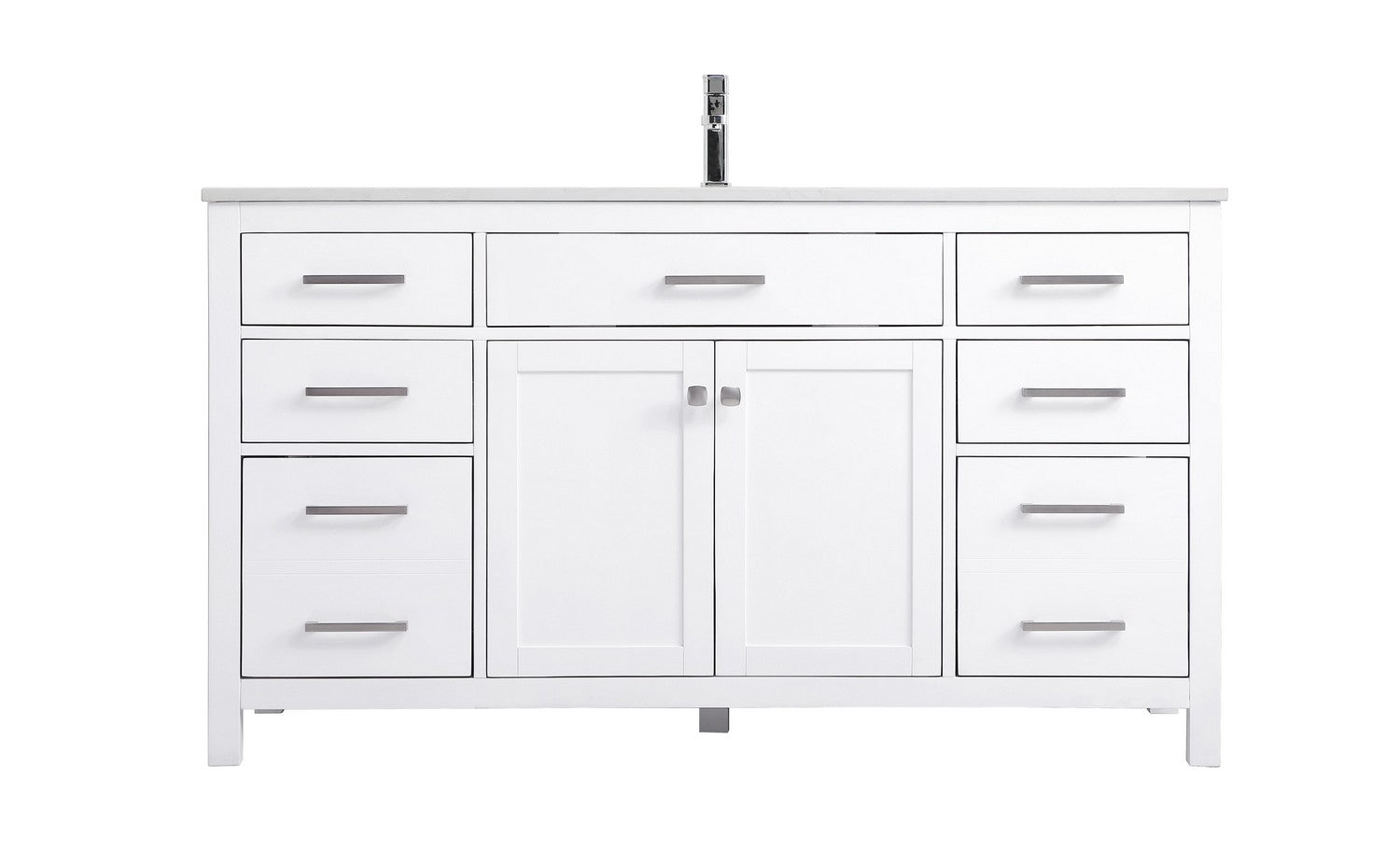 Elegant Lighting SIngle Bathroom Vanity from the Lewis collection in White finish