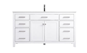 Elegant Lighting SIngle Bathroom Vanity from the Lewis collection in White finish