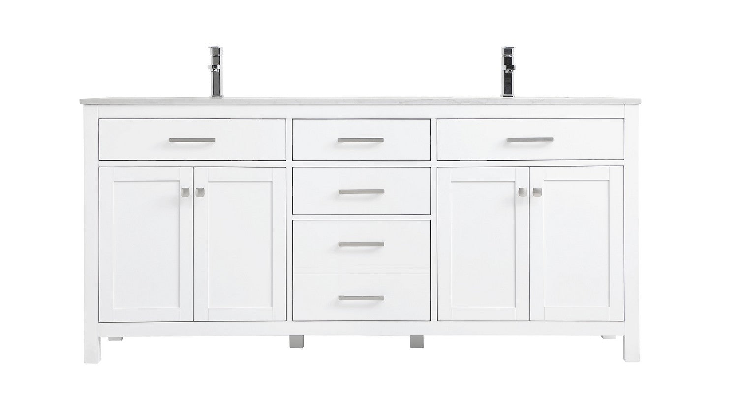 Elegant Lighting Double Bathroom Vanity from the Lewis collection in White finish