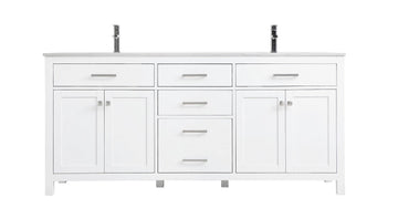 Elegant Lighting Double Bathroom Vanity from the Lewis collection in White finish