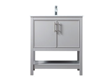Elegant Lighting SIngle Bathroom Vanity from the Everett collection in Grey finish