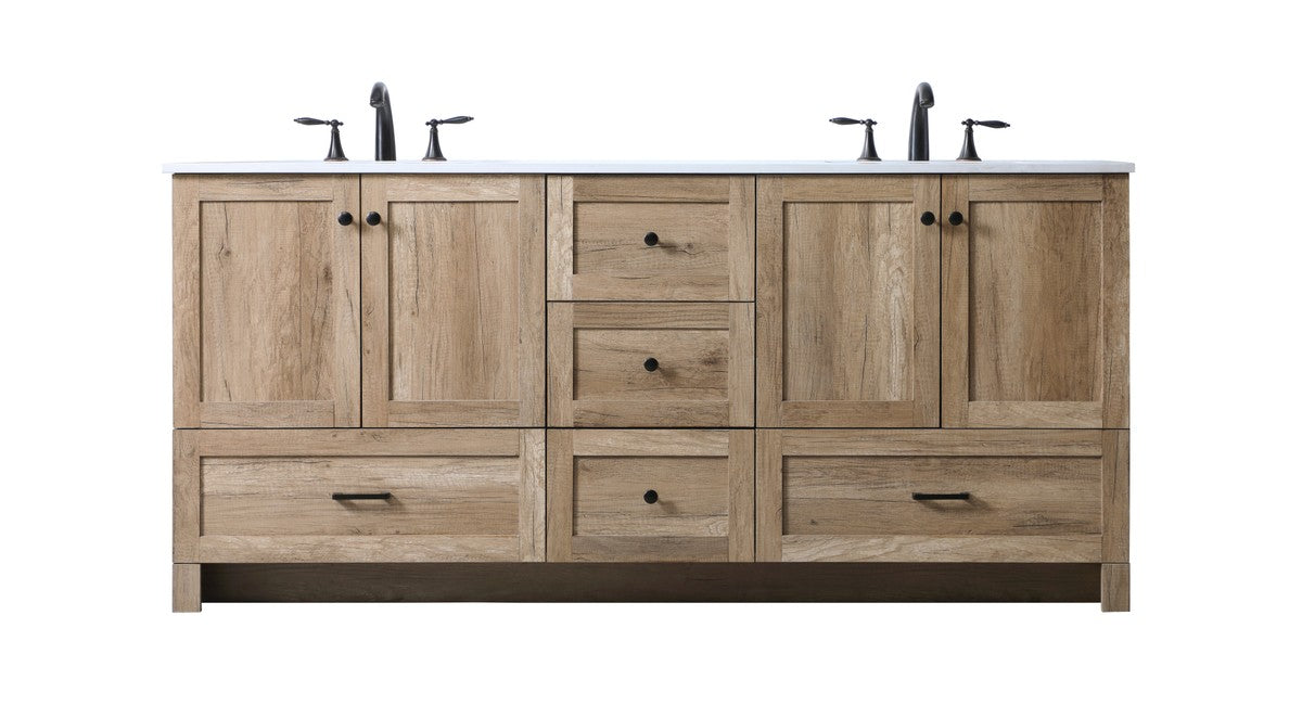 Elegant Lighting Double Bathroom Vanity from the Soma collection in Natural Oak finish