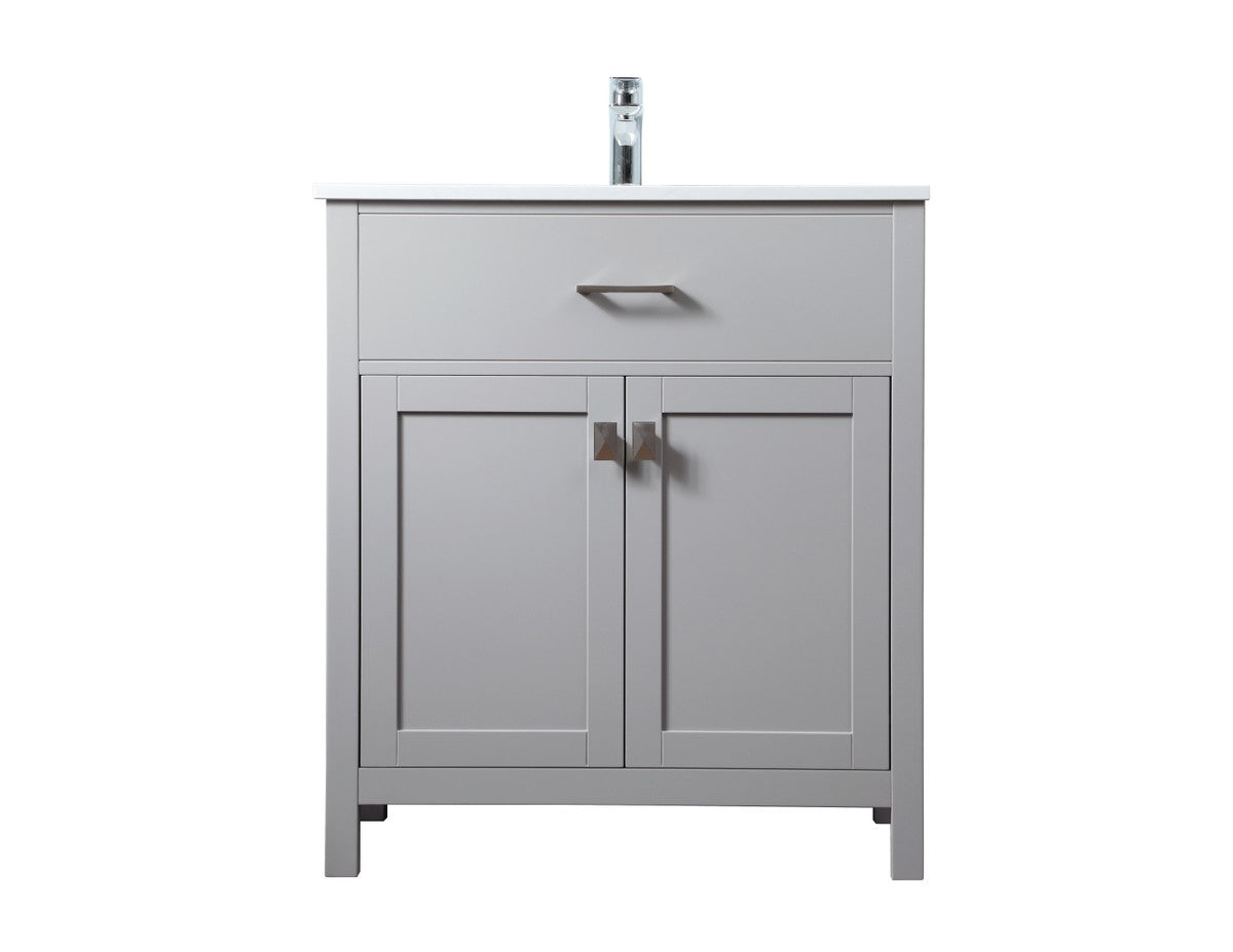 Elegant Lighting SIngle Bathroom Vanity from the Harrison collection in Grey finish