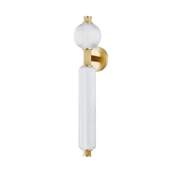 Corbett Lighting LED Wall Sconce from the Atom collection in Vintage Brass finish