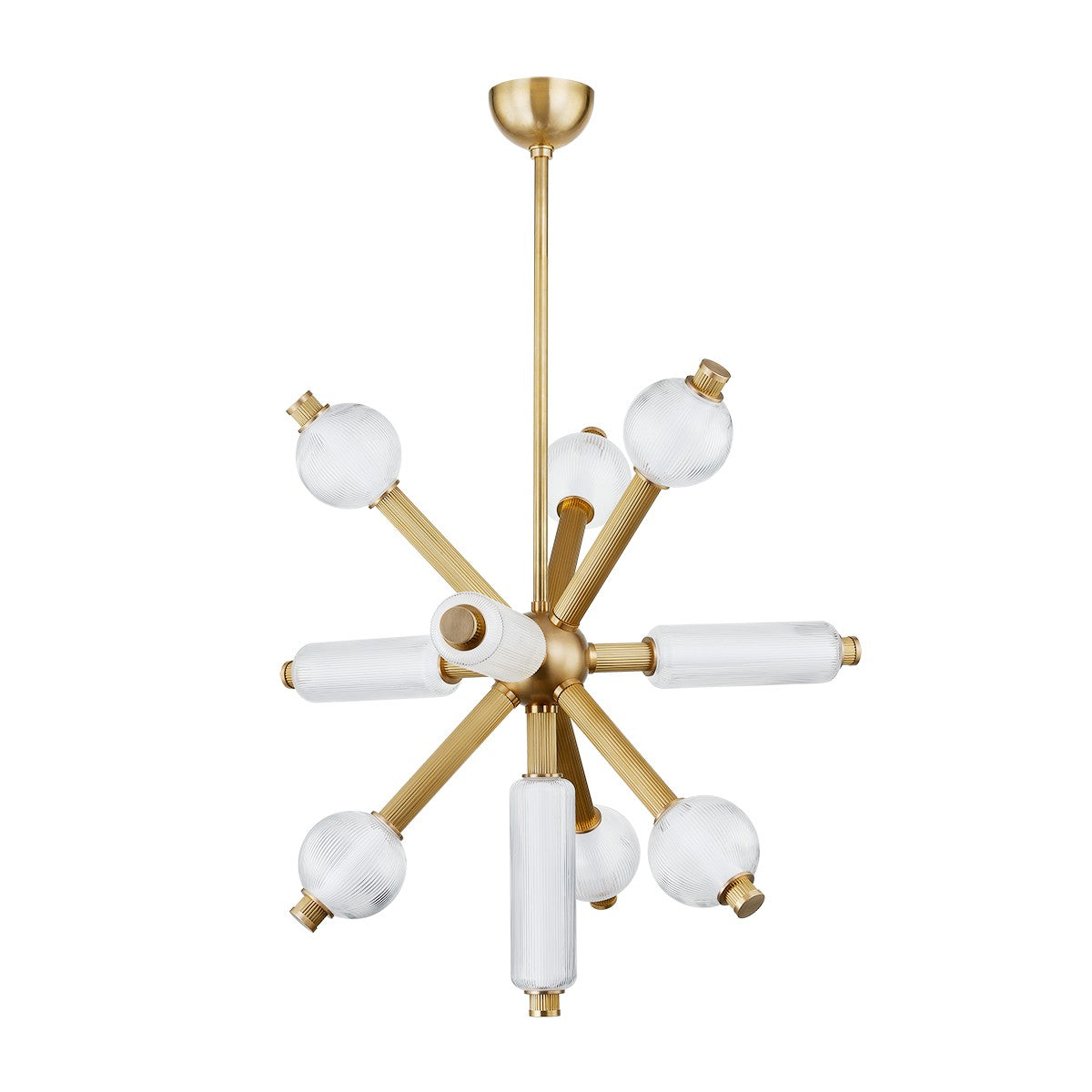 Corbett Lighting LED Chandelier from the Atom collection in Vintage Brass finish