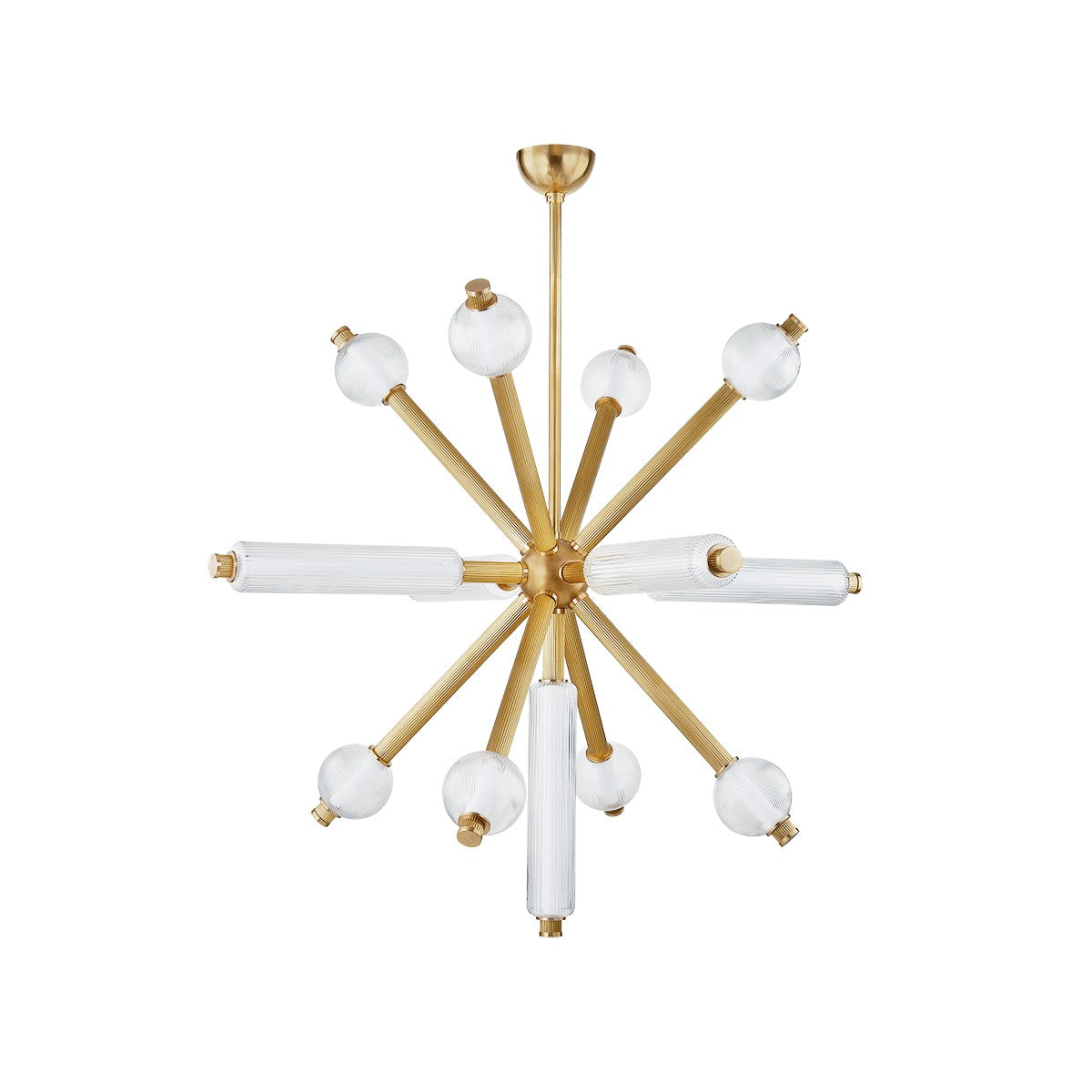 Corbett Lighting LED Chandelier from the Atom collection in Vintage Brass finish