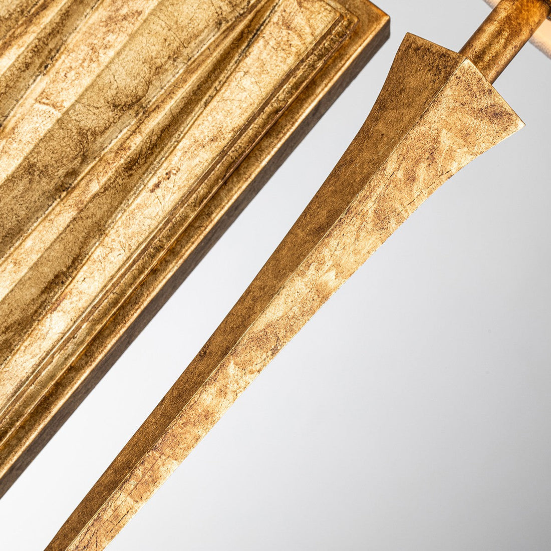 Lucas + McKearn Two Light Wall Sconce from the Crest collection in Gold Leaf finish