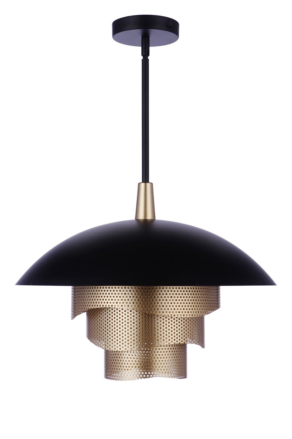 Craftmade LED Pendant from the Sculptural Statement Pendants collection in Flat Black/Matte Gold finish