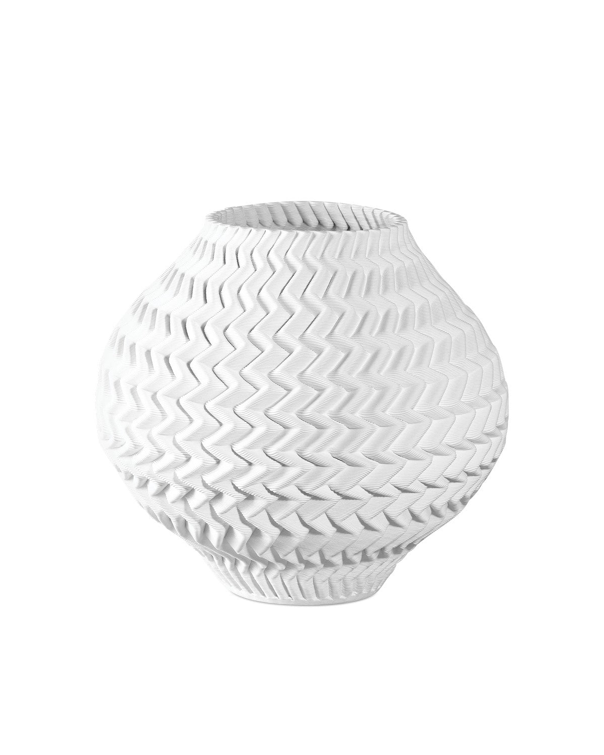 Currey and Company Vase from the Plisse Collection collection in White finish