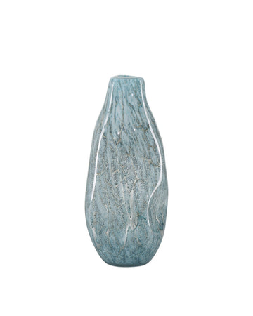 Currey and Company Vase from the Tyne Collection collection in Pale Blue/Gold finish
