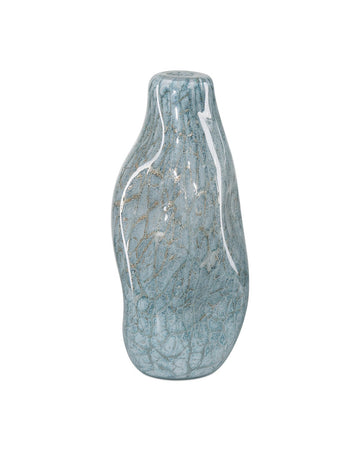 Currey and Company Vase from the Tyne Collection collection in Pale Blue/Gold finish