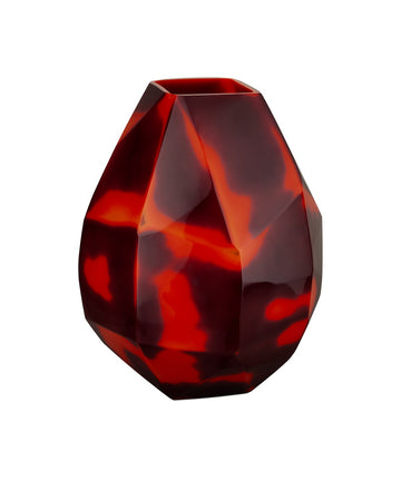 Currey and Company Vase in Black/Orange finish