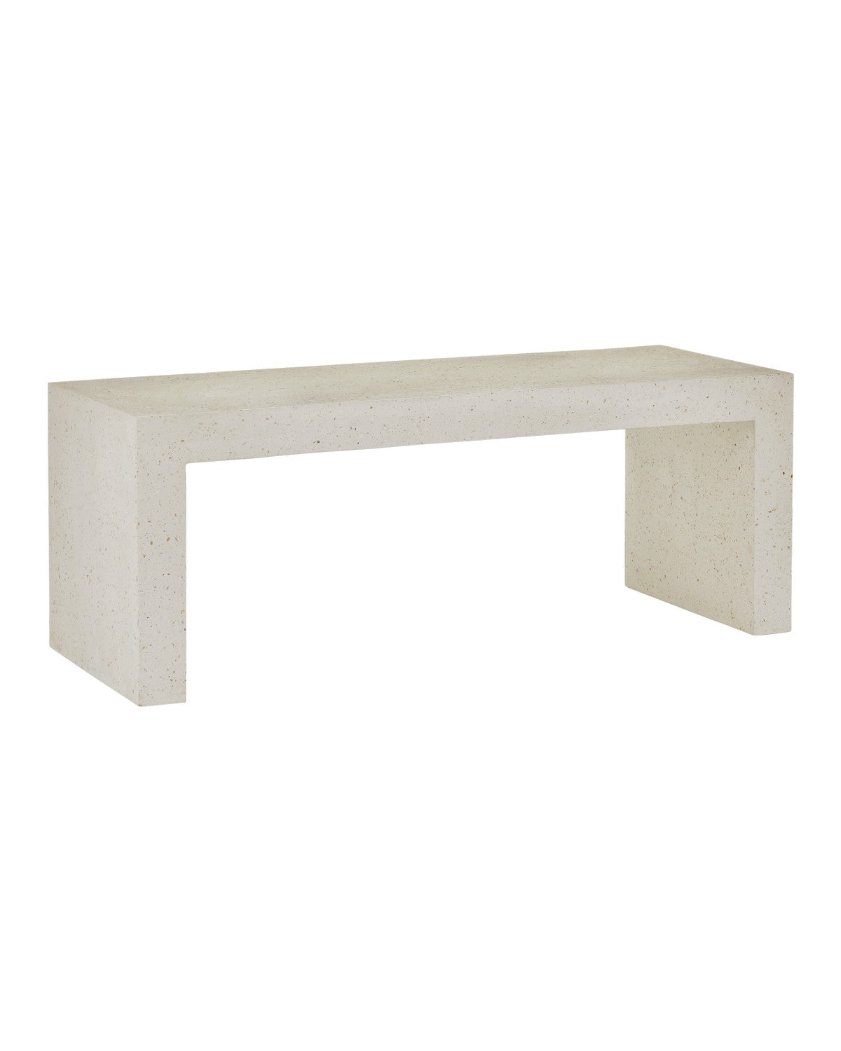 Currey and Company Bench from the Carson Collection collection in Ivory Terrazzo finish