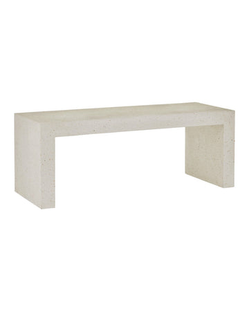 Currey and Company Bench from the Carson Collection collection in Ivory Terrazzo finish